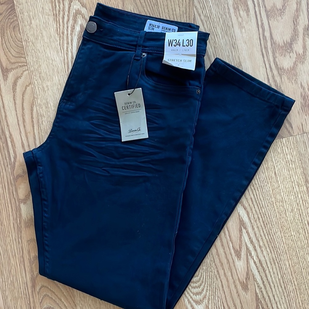 PRIMARK London UK Men’s pants slim stretch low rise size 34 (W 34 L 30) NWT